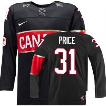 2014 Olympics Canada #31 Carey Price Black Jersey