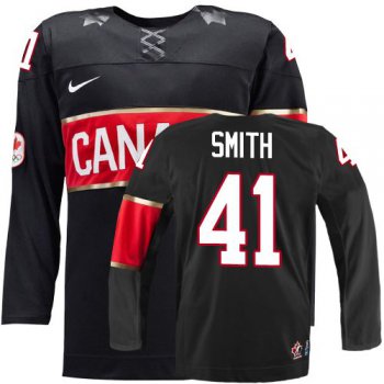 2014 Olympics Canada #41 Mike Smith Black Jersey