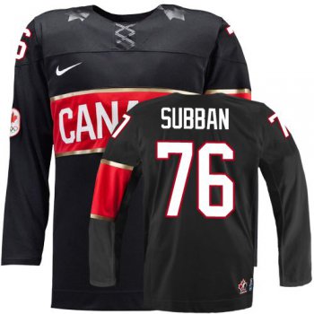 2014 Olympics Canada #76 P.K Subban Black Jersey