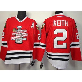 Chicago Blackhawks #2 Duncan Keith 2013 Champions Commemorate Red Jersey