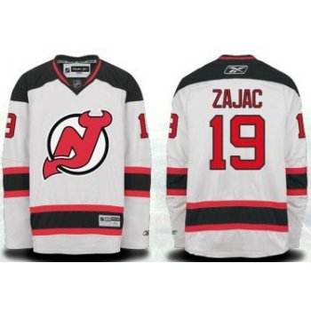 New Jersey Devils #19 Travis Zajac White Jersey