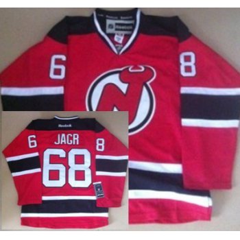 New Jersey Devils #68 Jaromir Jagr Red With Black Jersey