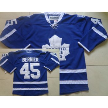Toronto Maple Leafs #45 Jonathan Bernier Blue Jersey