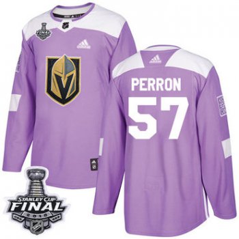 Adidas Golden Knights #57 David Perron Purple Authentic Fights Cancer 2018 Stanley Cup Final Stitched NHL Jersey