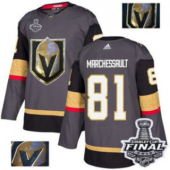 Adidas Golden Knights #81 Jonathan Marchessault Grey Home Authentic Fashion Gold 2018 Stanley Cup Final Stitched NHL Jersey