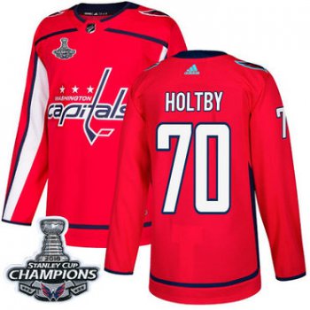 Adidas Washington Capitals #70 Braden Holtby Red Home Authentic Stanley Cup Final Champions Stitched NHL Jersey