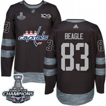 Adidas Washington Capitals #83 Jay Beagle Black 1917-2017 100th Anniversary Stanley Cup Final Champions Stitched NHL Jersey