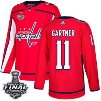 Adidas Capitals #11 Mike Gartner Red Home Authentic 2018 Stanley Cup Final Stitched NHL Jersey