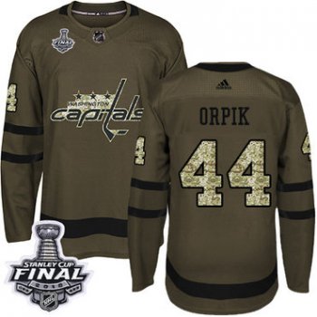 Adidas Capitals #44 Brooks Orpik Green Salute to Service 2018 Stanley Cup Final Stitched NHL Jersey
