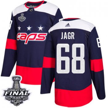 Adidas Capitals #68 Jaromir Jagr Navy Authentic 2018 Stadium Series Stanley Cup Final Stitched NHL Jersey