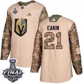 Adidas Golden Knights #21 Cody Eakin Camo Authentic 2017 Veterans Day 2018 Stanley Cup Final Stitched NHL Jersey
