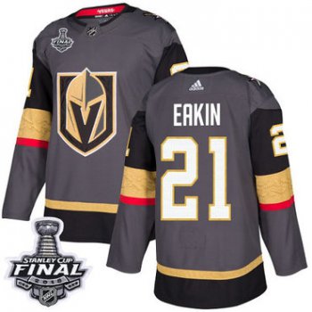 Adidas Golden Knights #21 Cody Eakin Grey Home Authentic 2018 Stanley Cup Final Stitched NHL Jersey