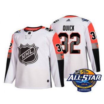 Men's Los Angeles Kings #32 Jonathan Quick White 2018 NHL All-Star Stitched Ice Hockey Jersey