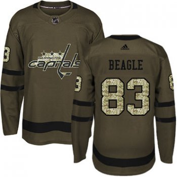 Adidas Capitals #83 Jay Beagle Green Salute to Service Stitched NHL Jersey