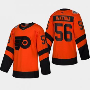 Men's #56 Mike McKenna Flyers Coors Light 2019 Stadium Series Orange Authentic Jersey