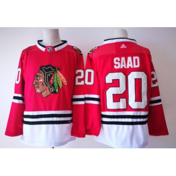 Adidas Chicago Blackhawks #20 Brandon Saad Red Home Authentic Stitched NHL Jersey