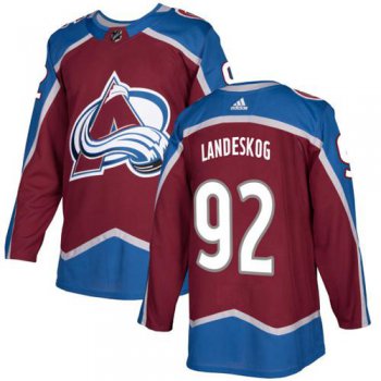 Adidas Colorado Avalanche #92 Gabriel Landeskog Burgundy Home Authentic Stitched NHL Jersey