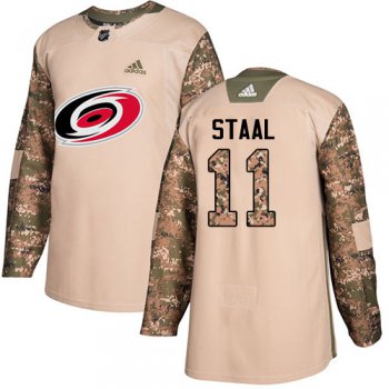Adidas Hurricanes #11 Jordan Staal Camo Authentic 2017 Veterans Day Stitched NHL Jersey
