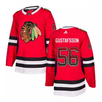 Men's Chicago Blackhawks #56 Erik Gustafsson Red Drift Fashion Adidas Jersey