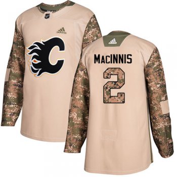 Adidas Flames #2 Al MacInnis Camo Authentic 2017 Veterans Day Stitched NHL Jersey