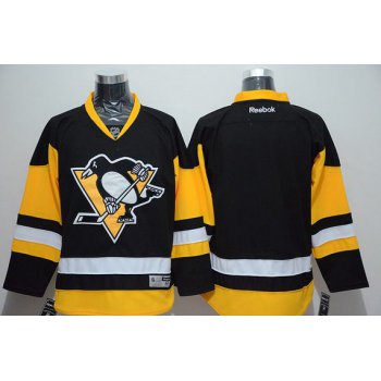 Men's Pittsburgh Penguins Blank Black Third Alternate NHL Reebok Jersey