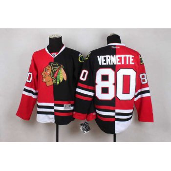 Men's Chicago Blackhawks #80 Antoine Vermette RedBlack Two Tone Jersey