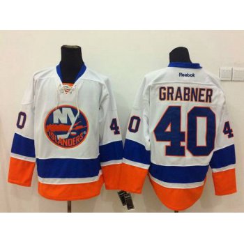 Men's New York Islanders #40 Michael Grabner White Jersey