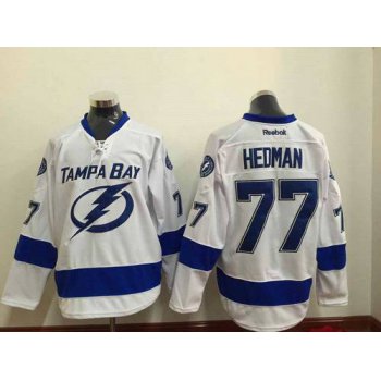 Men's Tampa Bay Lightning #77 Victor Hedman White Jersey
