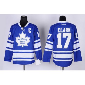 Toronto Maple Leafs #17 Wendel Clark Blue Third Jersey