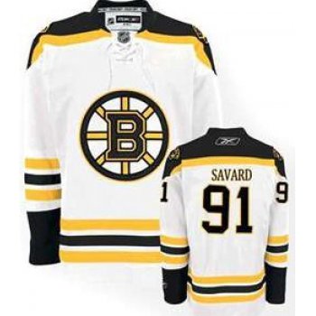 Boston Bruins #91 Marc Savard White Jersey