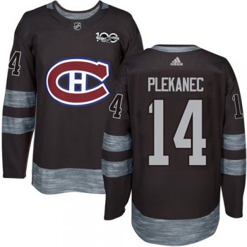 Canadiens #14 Tomas Plekanec Black 1917-2017 100th Anniversary Stitched NHL Jersey