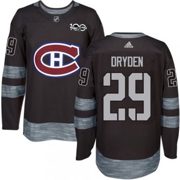 Canadiens #29 Ken Dryden Black 1917-2017 100th Anniversary Stitched NHL Jersey