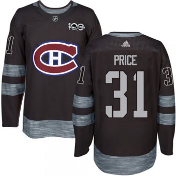 Canadiens #31 Carey Price Black 1917-2017 100th Anniversary Stitched NHL Jersey