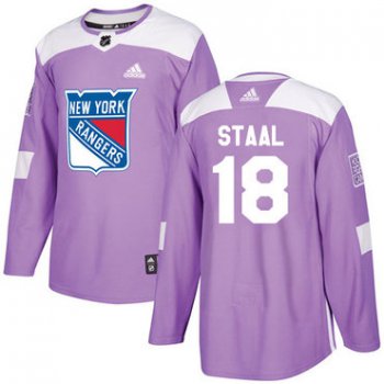 Adidas Rangers #18 Marc Staal Purple Authentic Fights Cancer Stitched NHL Jersey