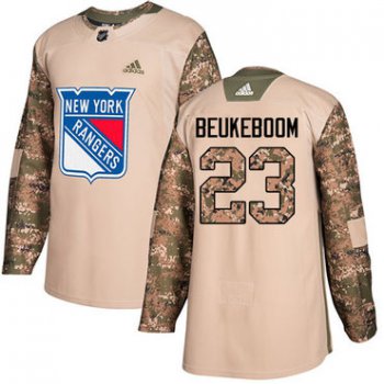 Adidas Rangers #23 Jeff Beukeboom Camo Authentic 2017 Veterans Day Stitched NHL Jersey