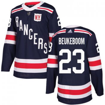 Adidas Rangers #23 Jeff Beukeboom Navy Blue Authentic 2018 Winter Classic Stitched NHL Jersey