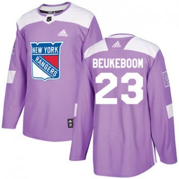 Adidas Rangers #23 Jeff Beukeboom Purple Authentic Fights Cancer Stitched NHL Jersey