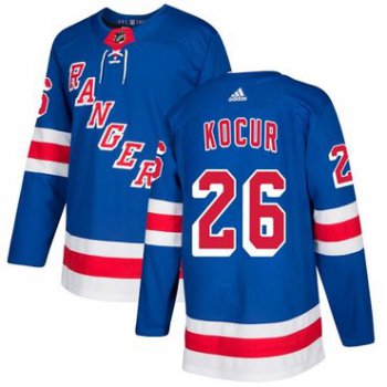 Adidas Rangers #26 Joe Kocur Royal Blue Home Authentic Stitched NHL Jersey