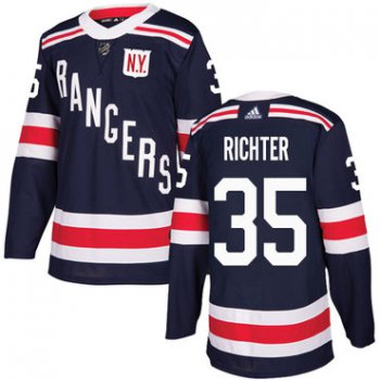 Adidas Rangers #35 Mike Richter Navy Blue Authentic 2018 Winter Classic Stitched NHL Jersey