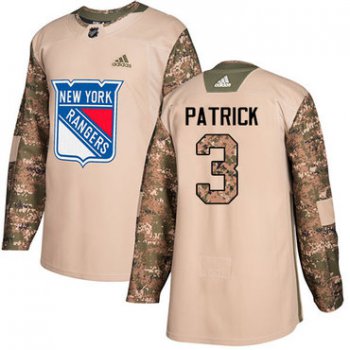 Adidas Rangers #3 James Patrick Camo Authentic 2017 Veterans Day Stitched NHL Jersey
