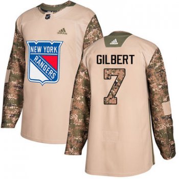 Adidas Rangers #7 Rod Gilbert Camo Authentic 2017 Veterans Day Stitched NHL Jersey
