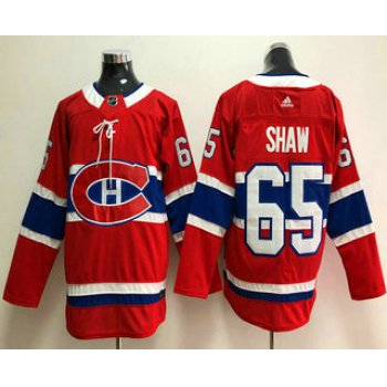 Men's Montreal Canadiens #65 Andrew Shaw Red 2017-2018 Hockey Stitched NHL Jersey
