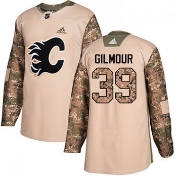 Adidas Flames #39 Doug Gilmour Camo Authentic 2017 Veterans Day Stitched NHL Jersey