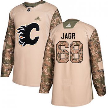 Adidas Flames #68 Jaromir Jagr Camo Authentic 2017 Veterans Day Stitched NHL Jersey
