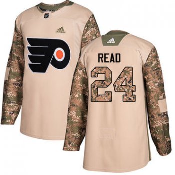 Adidas Flyers #24 Matt Read Camo Authentic 2017 Veterans Day Stitched NHL Jersey