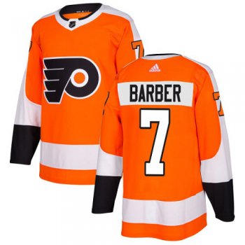 Adidas Philadelphia Flyers #7 Bill Barber Orange Home Authentic Stitched NHL Jersey