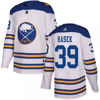 Adidas Sabres #39 Dominik Hasek White Authentic 2018 Winter Classic Stitched NHL Jersey