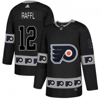 Men's Philadelphia Flyers #12 Michael Raffl Black Team Logos Fashion Adidas Jersey