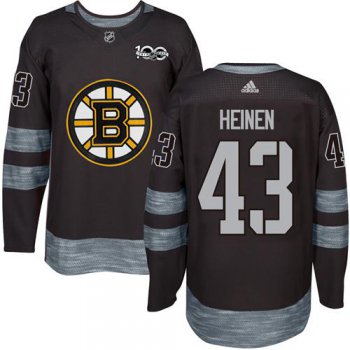 Adidas Bruins #43 Danton Heinen Black 1917-2017 100th Anniversary Stitched NHL Jersey