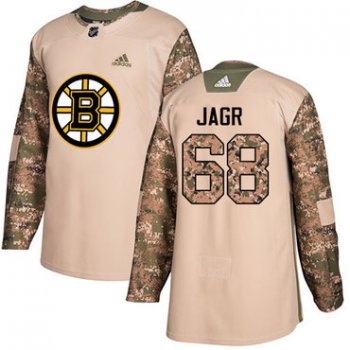 Adidas Bruins #68 Jaromir Jagr Camo Authentic 2017 Veterans Day Stitched NHL Jersey
